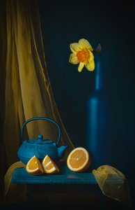 Påskelilje-tekande med appelsiner