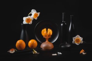 Elegant stilleben med citrusfrugter af Lydia Jacobs