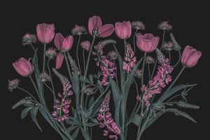 Stemningsfulde lyserøde blomster