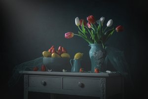 Stemningsfulde tulipaner og citroner af Lydia Jacobs