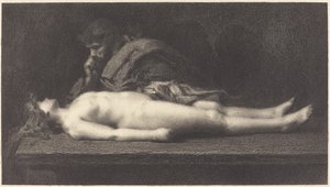 Leviten af Efraim og hans døde hustru af M.G. Fuchs after Jean Jacques Henner