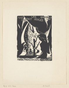 Nytårsønske for 1947 fra Carla, Mária og Phons Schellart af M. Bosch