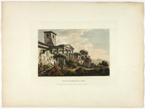 Herkules-templet i Cori, planche 32 fra Roms ruiner af M. Dubourg
