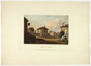Vesta-templet, plade nummer 19 fra Roms ruiner af M. Dubourg
