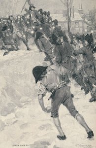 Bonaparte angriber sneforter ved School of Brienne, 1896