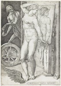 Death Surprising a Woman, c.1490-c.1540 (gravering) af M Master
