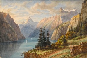Vue du Rutli (akvarel) af M. Nicolas Karth