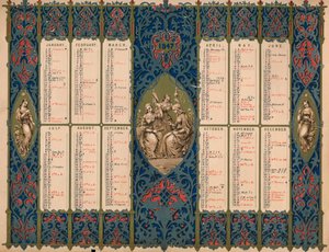 Kalender med helgendage og kongelige fødselsdage, 1847.