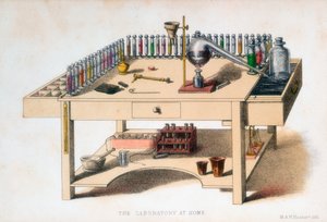 Amatørkemikerens laboratoriebænk, 1860