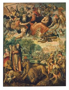 Sankt Antonios fristelse (olie på panel)