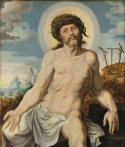 Kristus som sorgens mand af Maarten van Heemskerck (workshop of)