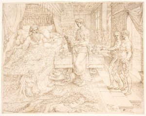Ahasverus, da han ikke kunne sove, konsulterede optegnelserne af Maarten van Heemskerck