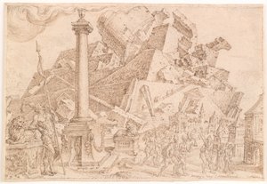 Babelstårnets ødelæggelse af Maarten van Heemskerck
