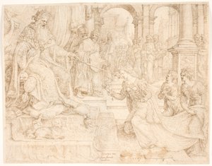 Ester foran Ahasverus af Maarten van Heemskerck