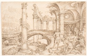 Skinke håner Noah af Maarten van Heemskerck