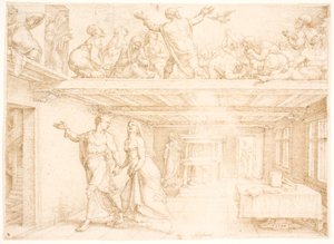 Helligåndens udgydelse på pinsedag af Maarten van Heemskerck