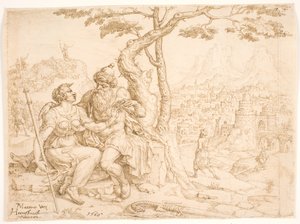 Juda og Tamar af Maarten van Heemskerck