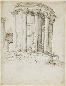 Rundtempel i Tivoli af Maarten van Heemskerck
