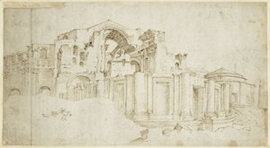 Sydlige korsarm i den nye Peterskirke af Maarten van Heemskerck