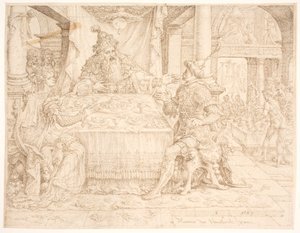 Hamans fald af Maarten van Heemskerck