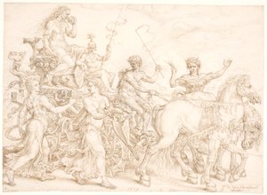 Triumfvogn. Invidia (Misundelse) af Maarten van Heemskerck