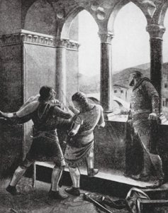 Mordet på infanten Don Juan (litografi) af Macario Marcoartu