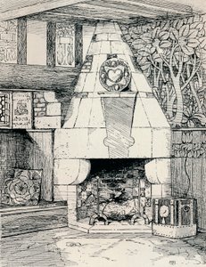 En hjørnepejs, c1895, 1896