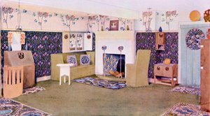 Design til tegnestuen i Falkewood, ca. 1906