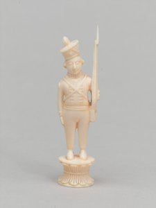 Hvid bonde, skakbrik, Indien, 1820 ca af Macneill MacLeay