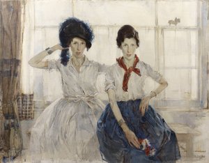 Pigerne (olie på lærred)
