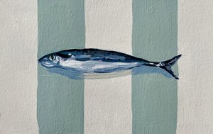 Blå fiskestriber af Madison Phipps