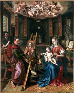 Sankt Lukas tegner jomfruen, 1602.