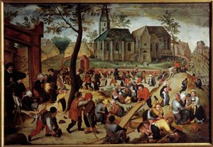 Børnespil, maleri af Martin Van Cleve (1527-1581)
