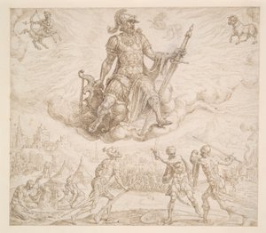 Mars, det koleriske temperament af Maerten van Heemskerck