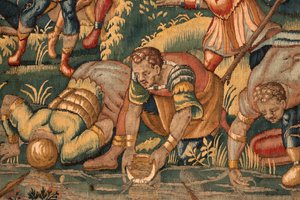 Historien om Gideon, slutningen af det 16. århundrede (silke og uld) af Maerten van Heemskerck