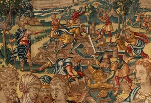 Historien om Gideon, slutningen af det 16. århundrede (silke og uld) af Maerten van Heemskerck