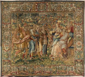 Historien om Gideon, slutningen af det 16. århundrede (silke og uld) af Maerten van Heemskerck