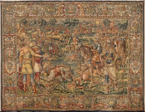 Historien om Gideon, slutningen af det 16. århundrede (silke og uld) af Maerten van Heemskerck
