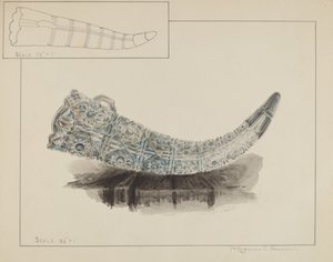 Glasblomstholder, ca. 1936. af Magnus S. Fossum