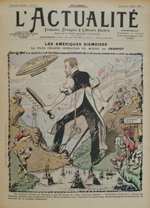 Karikatur om konstruktionen af Panamakanalen og mediedækningen omkring den, forside af magasinet LActualite, 9. marts 1902