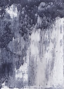 Indigo – flydende abstrakt