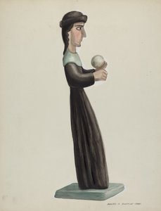 Udskåret og malet Santo - Santa Rita, 19351942. af Majel G. Claflin