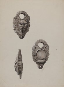 Jernlås, ca. 1937. af Majel G. Claflin