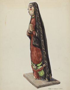 Vor Frue af Guadalupe Bulto, ca. 1938. af Majel G. Claflin