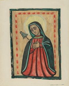Altertavle - Vor Frue af sorger Nuestra Senora de los Siete Dolores, ca. 1938. af Majel G. Claflin
