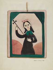 Jomfrualtertavle, ca. 1937. af Majel G. Claflin