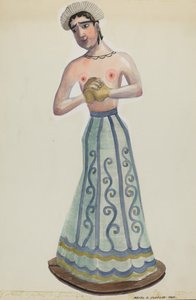 Julemanden en af otte jomfruer set forfra, ca. 1937. af Majel G. Claflin
