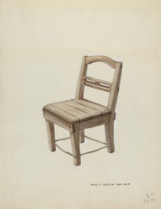 Lille træstol, ca. 1937.
