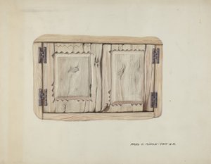 To vægdøre, ca. 1937. af Majel G. Claflin