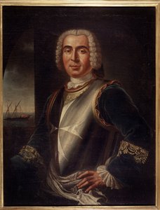 Portræt af ridderen Pierre Andre de Suffren af ​​Saint Tropez (Saint-Trophez), foged af Suffren (1729-1788) - maltesisk kunst - 1700-tallet, 99 x 76 cm